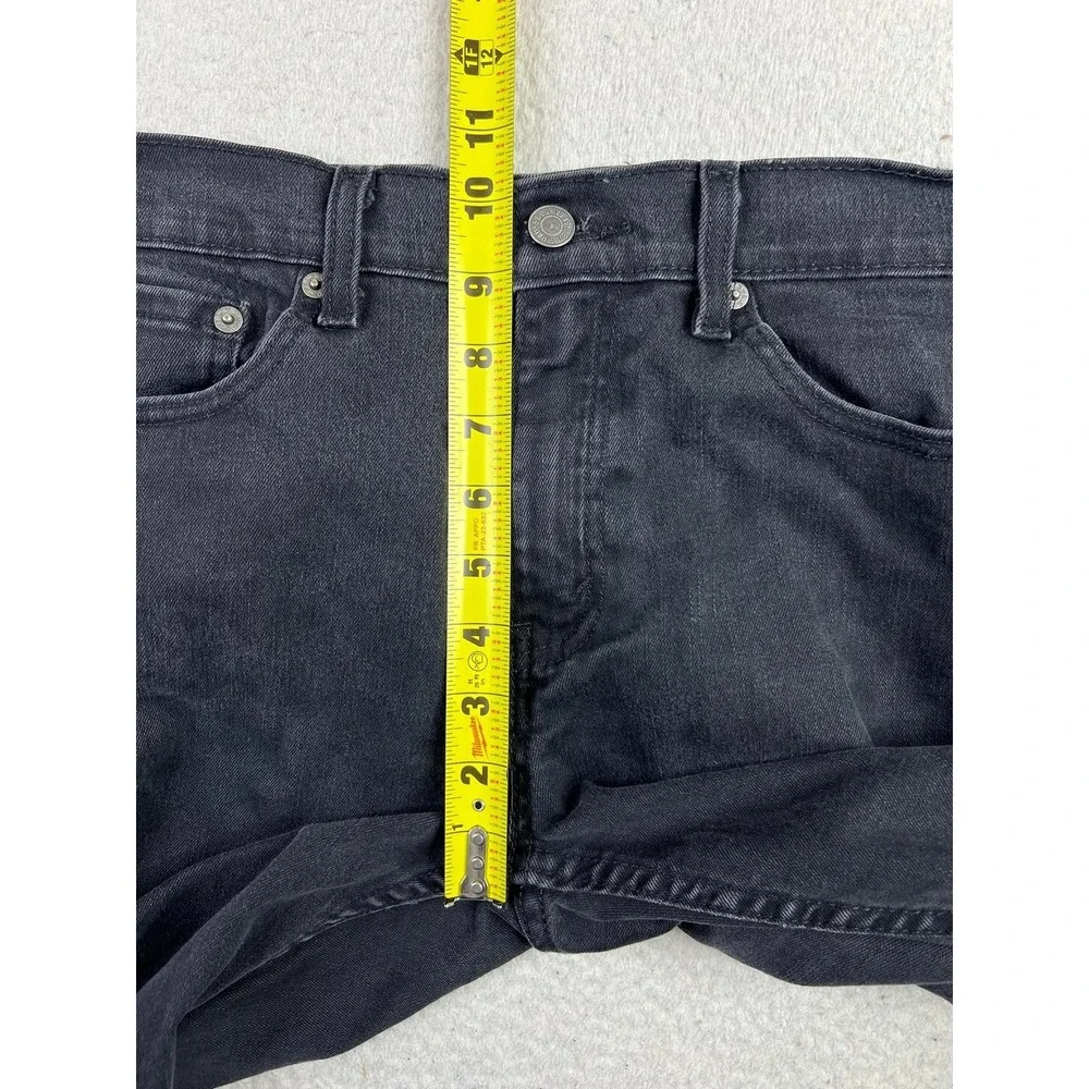 Levis 502 Mens 30x32 Black Regular Tapered‎ Stretch Denim Jeans Dark Wash